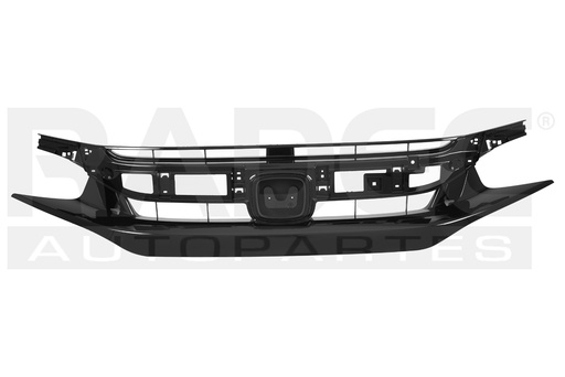 [204-1302-29] PARRILLA HD CIVIC 19-20 NEGRA BRILLANTE S/MOLDURA TOURING L4 4 CILINDROS 1.5L 2 PUERTAS