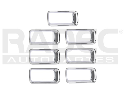 [204-1604-03] PARRILLA JP COMPASS 12-17 JUEGO 7 PIEZAS CROMADA