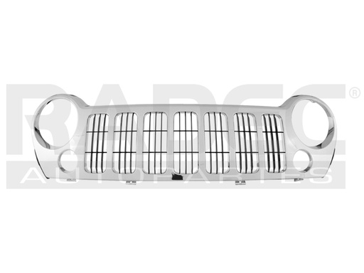 [204-1607-02] PARRILLA JP LIBERTY 05-07 CROMADA C/HOYO P/FARO