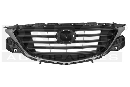 [204-1909-04] PARRILLA MZ CX9 16-20 NEGRA MATE F/CROMADO LINEAS NEGRAS I SPORT L4 4 CILINDROS 2.5L 5 PUERTAS