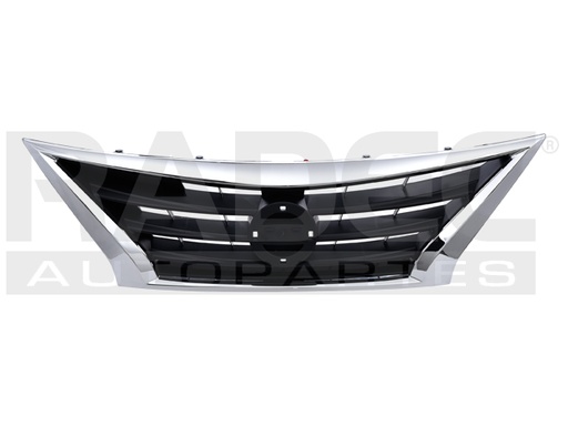 [204-2330-02] PARRILLA NS VERSA 15-19 NEGRA F/CROMADO EXCLUSIVE/DRIVE/ADVANCE/SENSE L4 4 CILINDROS 1.6L 4 PUERTAS