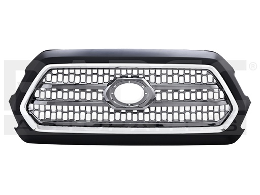 [204-3015-14] PARRILLA TY TACOMA 16-17 C/MOLDURAS CROMADAS P/PINTAR 4X2/4X4/TRD/SPORT/EDICION ESPECIAL V6 6 CILINDROS 3.5L 4 PUERTAS
