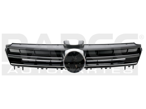 [204-3111-05] PARRILLA VW GOLF 15-16 F/CROMADO C/MOLDURA CROMADA