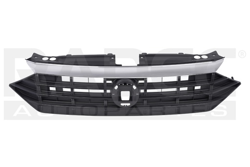 [204-3112-20] PARRILLA VW JETTA 19-21 C/MOLDURA CROMADA S/FILOS CROMADOS COMFORTLINE/HIGHLINE/TRENDLINE/WOLFSBURG EDITION L4 4 CILINDROS 1.4L 4 PUERTAS