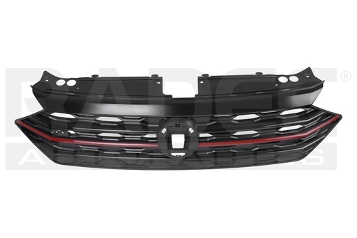 [204-3112-21] PARRILLA VW JETTA GLI 19-21 NEGRA BRILLANTE C/FILO ROJO GLI L4 4 CILINDROS 2.0L 4 PUERTAS