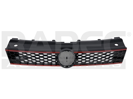 [204-3116-02] PARRILLA VW POLO GTI 13-14 NEGRA BRILLANTE FILO ROJO L4 4 CILINDRIOS 1.4L 3 PUERTAS
