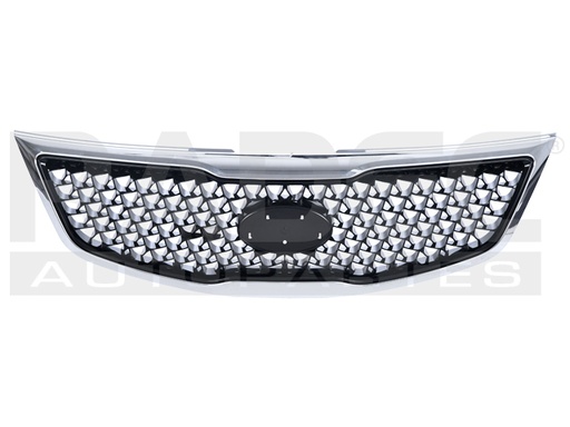 [204-3502-01] PARRILLA KI SPORTAGE 16 LINEA ANTERIOR F/CROMADO EX/LX L4 4 CILINDROS 2.0L 5 PUERTAS IZQ