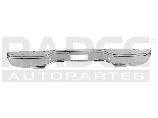 [206-0620-05] DEFENSA TRASERA CV SILVERADO 99-06 CROMADA C/HOYO P/MOLDURA LARGO 183 CMS ANCHO 22 CMS 1500/2500LS/LT/WT/SL/SLE/SLT 4.3/4.8/5.3/6.0/6.6/8.1L 2/4 PUERTAS (U.T.P.)