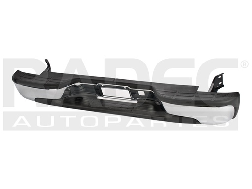 [206-0639-09] DEFENSA TRASERA CV SILVERADO 99-06 CROMADA C/HULE LARGO 185 CMS ANCHO 30 CMS 400SS 4.3/4.8/5.3/6.0/6.6/8.1L 2/4 PUERTAS (U.T.P.)