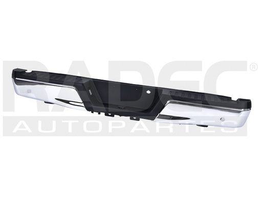 [206-1215-10] DEFENSA TRASERA FD F-150 15-20 S/HOYO P/TIRON C/HOYO P/SENSOR CROMADA
