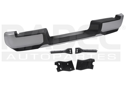 [206-2204-05] DEFENSA TRASERA MT L200 20-23 PLATA COMPLETA C/BRAZOS GLX GAS/GLX DIESEL L4 4 CILINDROS 2.4L 4 PUERTAS