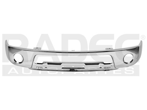 [206-2307-00] DEFENSA DELANTERA NS FRONTIER 05-15 C/HOYO P/FARO CROMADA PREMIUM/LUXURY/NISMO OFF-ROAD/PRO-4X/DESERT RUNNER L4/V6 4/6 CILINDROS 2.4/2.5/4.0L 2/4 PUERTAS (U.T.P)