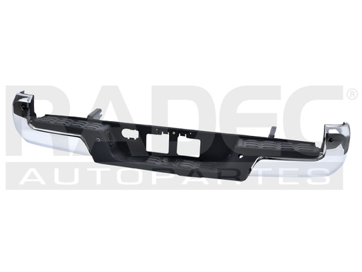 [206-3015-12] DEFENSA TRASERA TY TACOMA 16-23 C/HOYO P/SENSOR C/HULE S/TIRON CROMADA 4X2/4X4/TRD/SPORT/EDICION ESPECIAL V6 6 CILINDROS 3.5L 4 PUERTAS