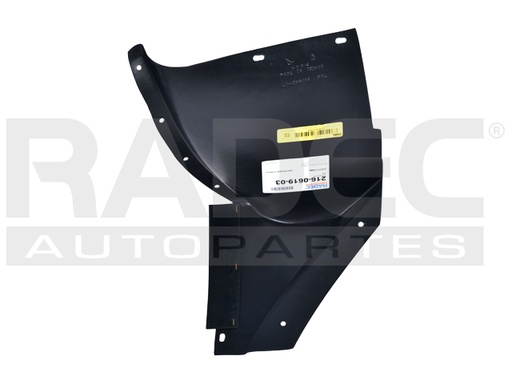 [216-0619-03] TOLVA SALPICADERA DELANTERA CV CORVETTE 05-13 (SECCIION TRAS) IZQ