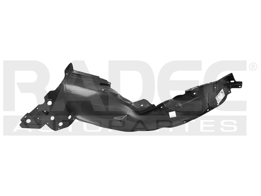 [216-2351-03] TOLVA SALPICADERA DELANTERA NS KICKS 17-20 SENSE/BITONO/ADVANCE/EXCLUSIVE L4 4 CILINDROS 1.6L 5 PUERTAS IZQ