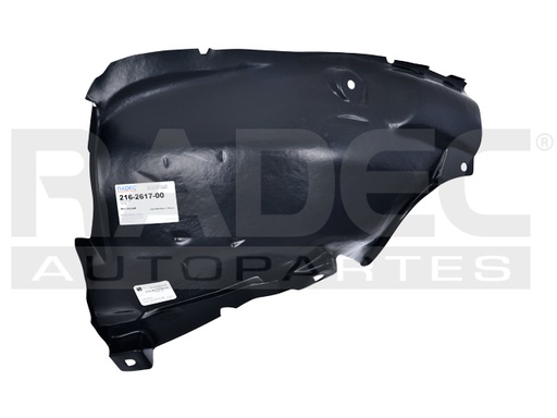 [216-2617-00] TOLVA SALPICADERA DELANTERA RN CAPTUR 18-20 INTENS/ICONIC L4 4 CILINDROS 2.0L 5 PUERTAS DER