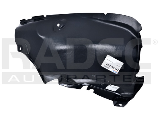 [216-2617-01] TOLVA SALPICADERA DELANTERA RN CAPTUR 18-20 INTENS/ICONIC L4 4 CILINDROS 2.0L 5 PUERTAS IZQ