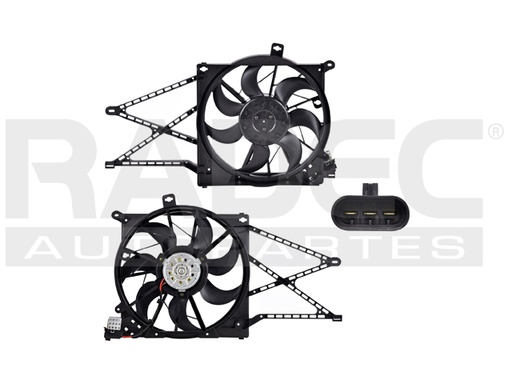 [218-0601-01] MOTOVENTILADOR CV ASTRA 00-08 L4 1.8 LTS P/RAD C/RESISTENCIA SENCILLO COMPLETO 3 PINES KS
