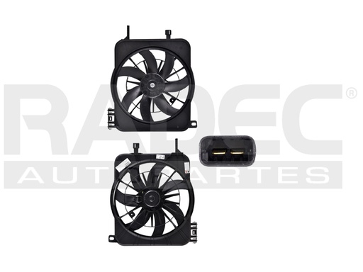 [218-0611-00] MOTOVENTILADOR CV CAVALIER 95-05 L4 2.2, 2.3, 2.4 LTS P/RAD C/AA SENCILLO COMPLETO 2 PINES TY