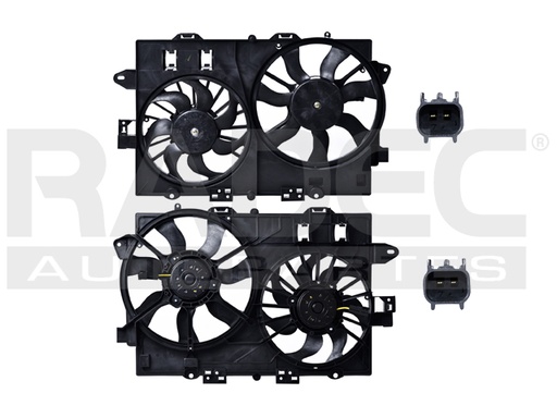 [218-0622-03] MOTOVENTILADOR CV EQUINOX 05-09 V6 3.4 LTS DOBLE COMPLETO 2 Y 2 PINES 1ER DISENO KS