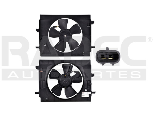 [218-0625-00] MOTOVENTILADOR CV HHR 06-11 L4 2.2, 2.4 LTS P/RAD SENCILLO COMPLETO 2 PINES TY