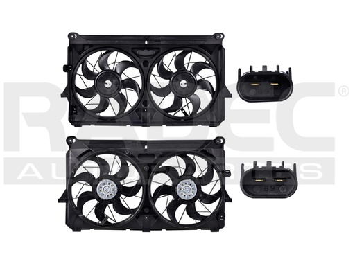 [218-0639-00] MOTOVENTILADOR CV SILVERADO 07-13 V6 4.3/V8 4.8, 5.3, 6.0L DOBLE COMPLETO 2 Y 2 PINES KS