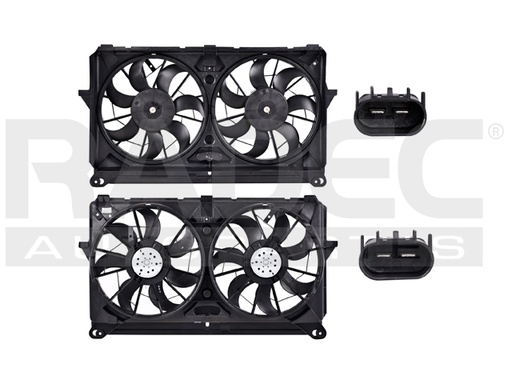 [218-0639-02] MOTOVENTILADOR CV SILVERADO 1500 05-07 V6 4.3/V8 4.8, 5.3, 6.0 LTS DOBLE COMPLETO 2 Y 2 PINES KS