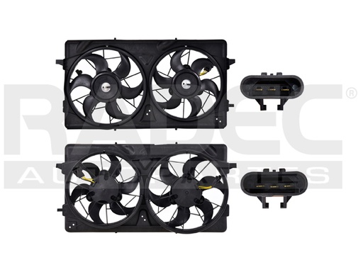 [218-0667-00] MOTOVENTILADOR CV COBALT 05-10 L4 2.0 LTS DOBLE COMPLETO 3 Y 3 PINES TY