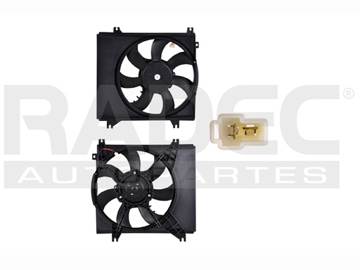 [218-0901-00] MOTOVENTILADOR DG ATOS 00-04 L4 1.0 LTS P/RAD SENCILLO COMPLETO 2 PINES TY