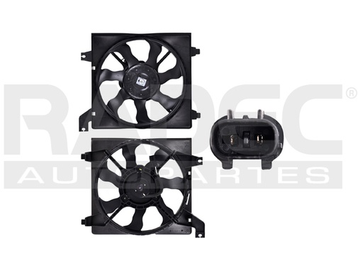 [218-0902-01] MOTOVENTILADOR DG ATTITUDE 06-11 L4 1.4, 1.6 LTS P/RAD SENCILLO COMPLETO 2 PINES TY