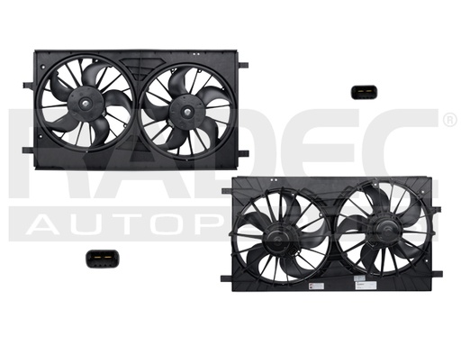 [218-0904-00] MOTOVENTILADOR DG CALIBER 07-11 L4 1.8, 2.0, 2.4 LTS DOBLE COMPLETO 2 Y 2 PINES KS