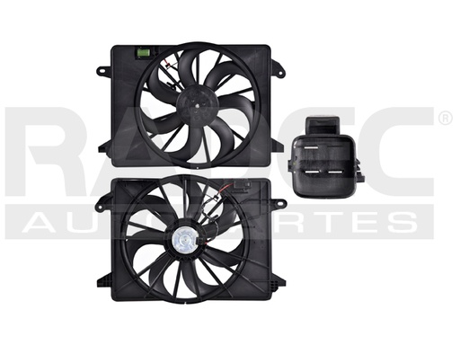 [218-0906-00] MOTOVENTILADOR DG CHARGER 09-21 V6 2.7, 3.5, 3.6/V8 5.7 LTS P/RAD C/RESISTENCIA SENCILLO COMPLETO 3 PINES KS