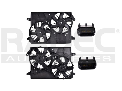 [218-0906-01] MOTOVENTILADOR DG CHARGER 06-10 V6 2.7, 3.5/V8 5.7, 6.1 LTS DOBLE COMPLETO 2 Y 2 PINES TY