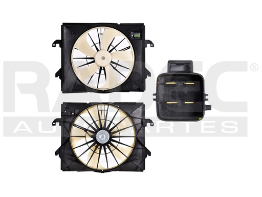 [218-0913-01] MOTOVENTILADOR DG NEW RAM 1500 09-12 V6 3.7 LTS P/RAD C/RESISTENCIA SENCILLO COMPLETO 4 PINES TY