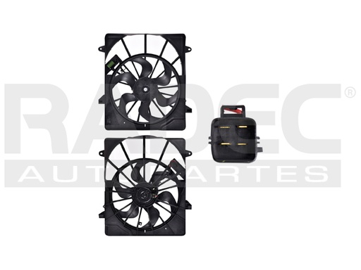 [218-0914-00] MOTOVENTILADOR DG NITRO 07-12 V6 3.7, 4.0 LTS P/RAD C/RESISTENCIA SENCILLO COMPLETO 4 PINES KS