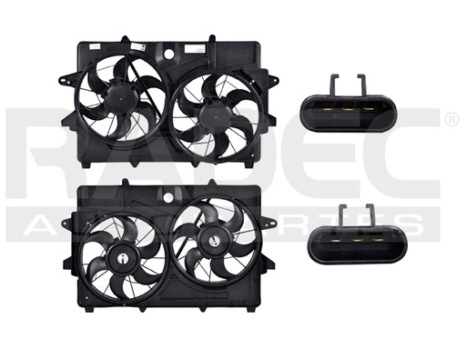 [218-1209-01] MOTOVENTILADOR FD ESCAPE 05-08 L4 2.3 LTS DOBLE COMPLETO 3 PINES TY