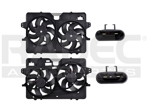 [218-1209-05] MOTOVENTILADOR FD ESCAPE 08-12 V6 3.0 LTS DOBLE COMPLETO 2 Y 2 PINES KS
