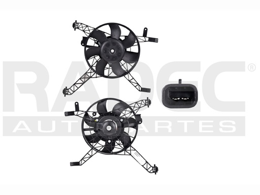 [218-1217-00] MOTOVENTILADOR FD FIESTA 14-19 L4 1.6 LTS P/RAD S/AA SENCILLO COMPLETO 2 PINES TY