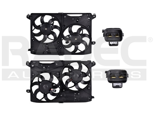 [218-1221-01] MOTOVENTILADOR FD FUSION 13-20 L4 2.0, 2.5 LTS DOBLE COMPLETO 2 Y 2 PINES TY