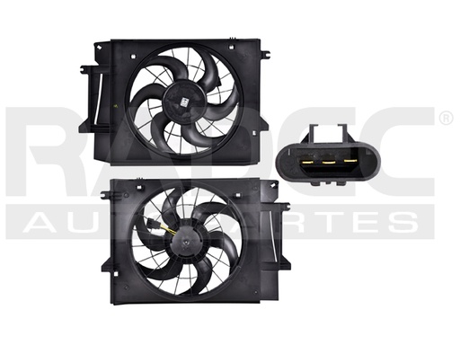[218-1236-00] MOTOVENTILADOR FD VILLAGER 99-02 V6 3.3 LTS P/RAD SENCILLO COMPLETO 3 PINES KS