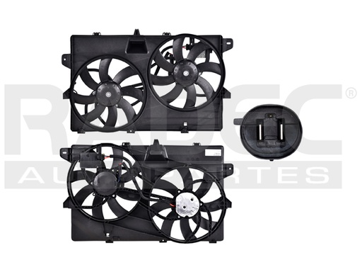 [218-1242-00] MOTOVENTILADOR FD EDGE 07-14 V6 3.5, 3.7 LTS C/CONTROL DOBLE COMPLETO 2 PINES TY