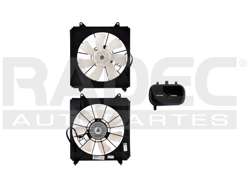 [218-1301-09] MOTOVENTILADOR HD ACCORD 08-12 L4 2.4 LTS P/AA SENCILLO COMPLETO 2 PINES KS