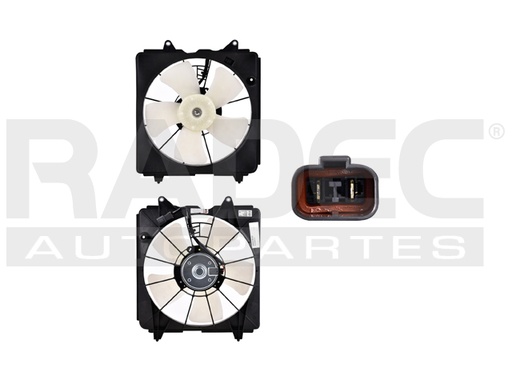 [218-1302-00] MOTOVENTILADOR HD CIVIC 06-11 L4 1.8 LTS AUT P/RAD SENCILLO COMPLETO 2 PINES KS