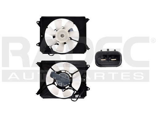 [218-1302-02] MOTOVENTILADOR HD CIVIC 12-15 L4 1.8, 2.4 LTS P/AA SENCILLO COMPLETO 2 PINES TY