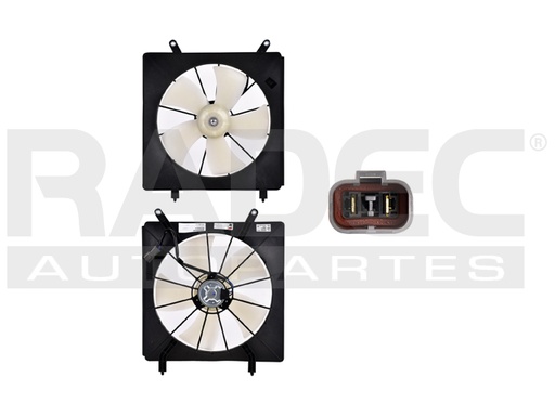 [218-1303-01] MOTOVENTILADOR HD CR-V 02-06 L4 2.4 LTS P/RAD SENCILLO COMPLETO 2 PINES KS
