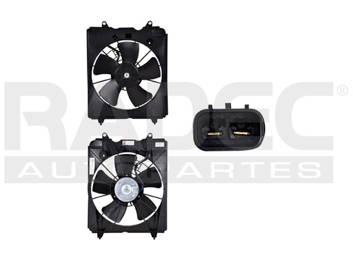 [218-1303-03] MOTOVENTILADOR HD CR-V 10-16 L4 2.4 LTS P/RAD SENCILLO COMPLETO 2 PINES KS