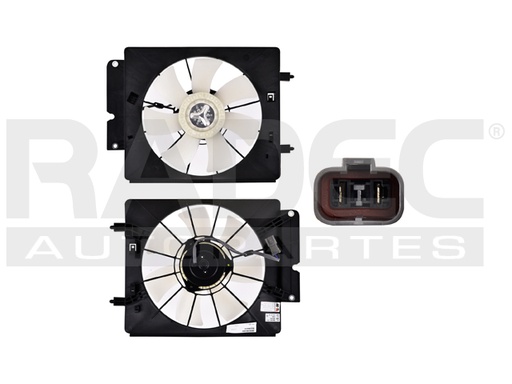 [218-1303-04] MOTOVENTILADOR HD CR-V 02-06 L4 2.4 LTS P/AA SENCILLO COMPLETO 2 PINES KS