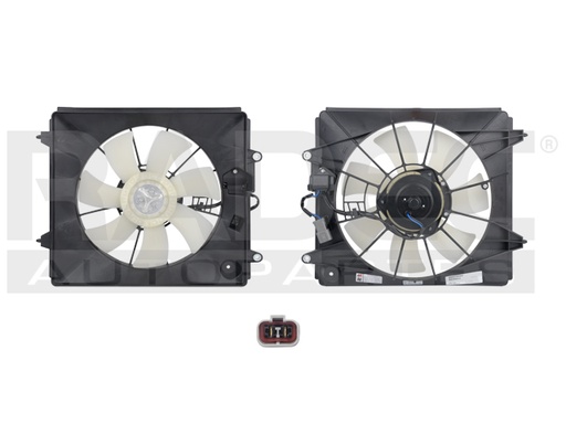 [218-1303-05] MOTOVENTILADOR HD CR-V 07-09 L4 2.4 LTS P/AA SENCILLO COMPLETO 2 PINES KS