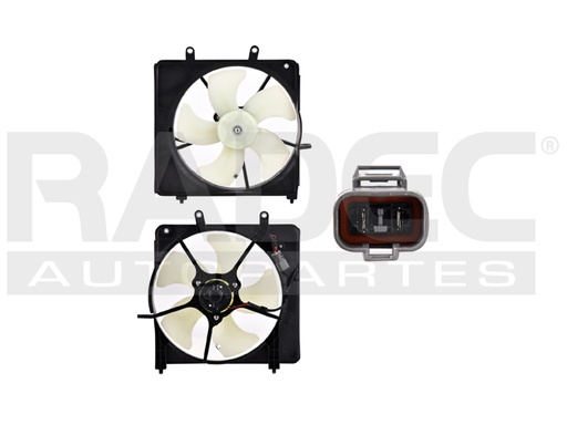 [218-1304-01] MOTOVENTILADOR HD FIT 07-08 L4 1.5 LTS P/RAD SENCILLO COMPLETO 2 PINES TY