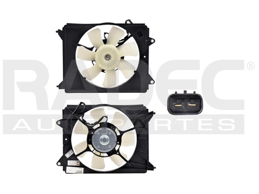 [218-1313-00] MOTOVENTILADOR HD HR-V 16-22 L4 1.8 LTS P/AA SENCILLO COMPLETO 2 PINES KS